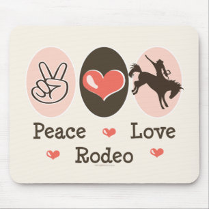 Alfombrilla De Ratón Rodeo Mousepad del amor de la paz