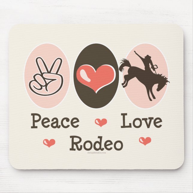 Alfombrilla De Ratón Rodeo Mousepad del amor de la paz (Frente)