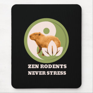 Alfombrilla De Ratón Roedores Zen Nunca Estrés Humor de Capybara