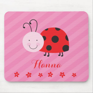Alfombrilla De Ratón Roja Mousepad personalizado pequeña mariquita
