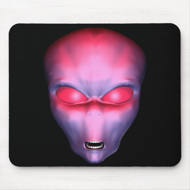 Alfombrilla De Ratón Rojo Alien Face (Frente)