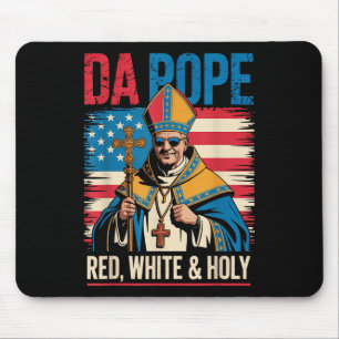 Alfombrilla De Ratón Rojo Blanco Santo El Papa De América Chicago Papa