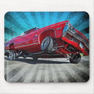 Alfombrilla De Ratón Rojo Chevy Impala Mousepad, Lowrider 1968