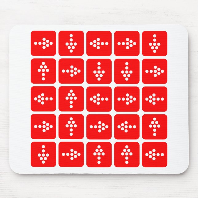 Alfombrilla De Ratón Rojo de flecha LED (Frente)