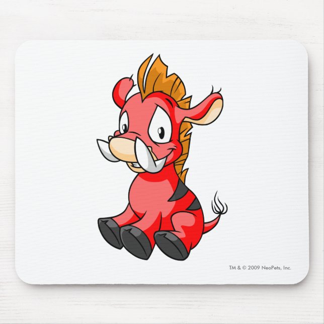 Alfombrilla De Ratón Rojo de Moehog (Frente)