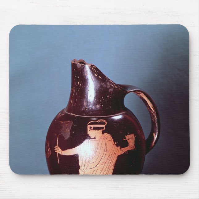 Alfombrilla De Ratón Rojo-figura oinochoe del ático (Frente)