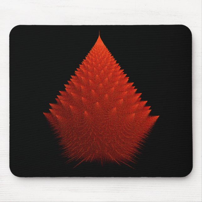 Alfombrilla De Ratón Rojo Incendia Script Fractal (Frente)