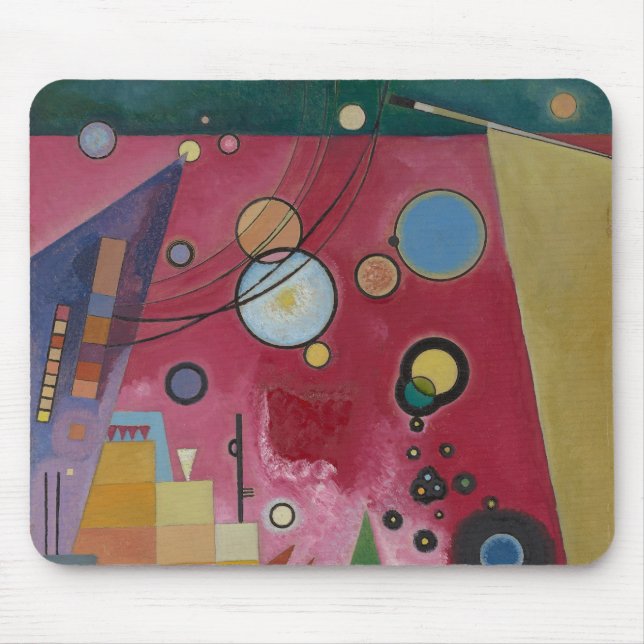 Alfombrilla De Ratón Rojo Intenso de Wassily Kandinsky (Frente)