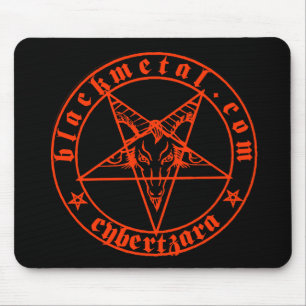 Alfombrilla De Ratón Rojo Mousepad de Baphomet