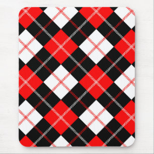 Alfombrilla De Ratón Rojo negro blanco argla