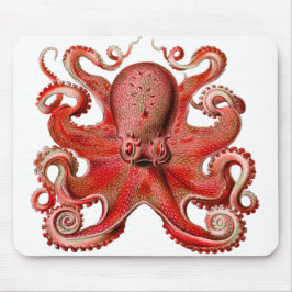 Alfombrilla De Ratón Rojo octopo Haeckel