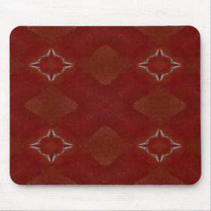 Alfombrilla De Ratón Rojo, oro, y caleidoscopio blanco 1