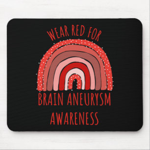 Alfombrilla De Ratón Rojo Para El Aneuralismo Cerebro Sensibilización A