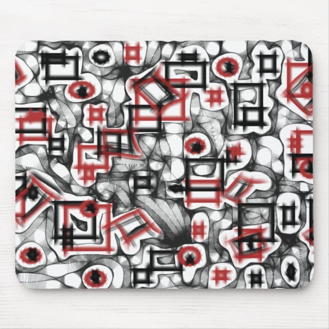 Alfombrilla De Ratón Rojo por todas partes (Frente)