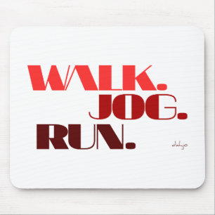 Alfombrilla De Ratón ROJO WALK JOG RUN (fuente CHUNKY)