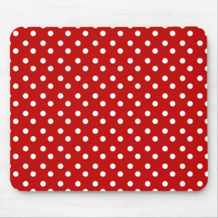 Alfombrilla De Ratón Rojo y blanco puntea Mousepad