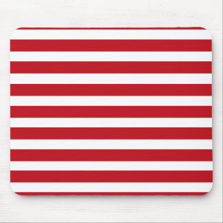 Alfombrilla De Ratón Rojo y blanco raya Mousepad