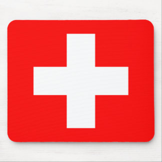Alfombrilla De Ratón Rojo y blanco suizos de Suiza del amor de la