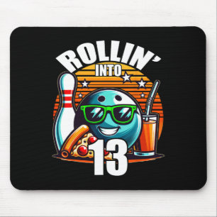 Alfombrilla De Ratón Rollin en 13 Bowling Birthday Party 13th Birthda