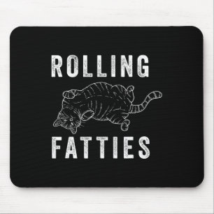 Alfombrilla De Ratón Rolling Fatties Chonk Cat Lover Gift Cat Mom Cat D