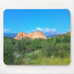Alfombrilla De Ratón Rolling Red Rock Green Hill Mouse Pad