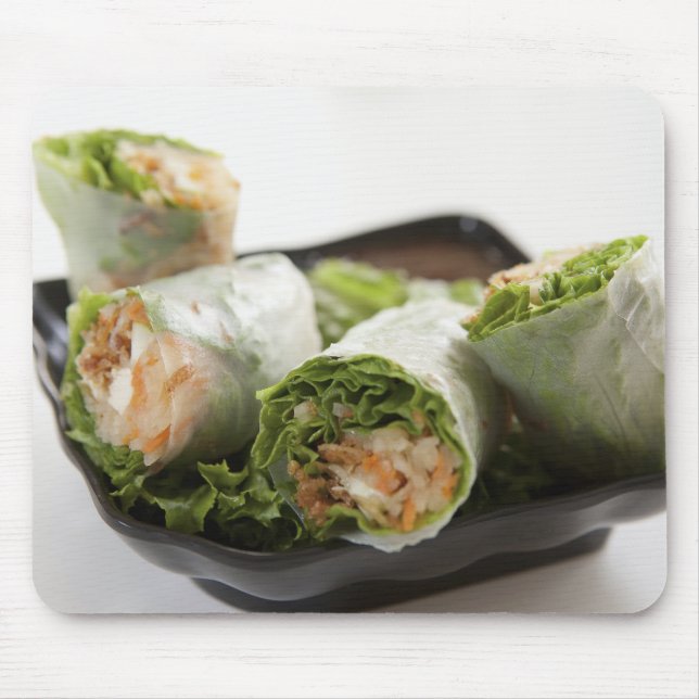 Alfombrilla De Ratón Rollos de Primavera de Verduras (Frente)