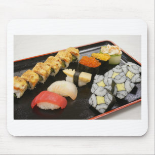 Alfombrilla De Ratón Rolos De Sushi Sésamo Jengibre Wasabi Japón Cocina