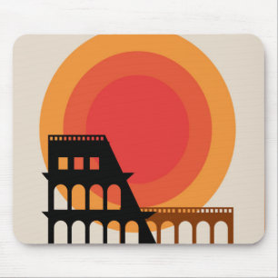 Alfombrilla De Ratón Roma, Italia Colosseum Postcard Unedied Vintage
