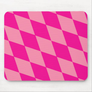 Alfombrilla De Ratón Rombos de Arlequín de color rosa claro y oscuro a