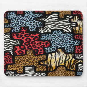 Alfombrilla De Ratón Rompecabezas de estampado animal Rockabilly RAB