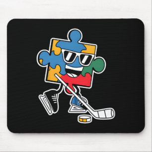 Alfombrilla De Ratón Rompecabezas Hockey Hockey Hockey Autismo Sensibil