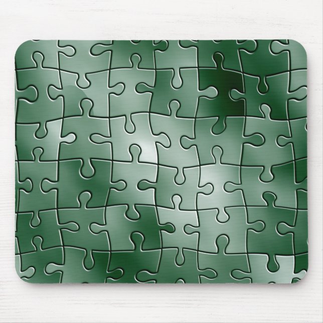 Alfombrilla De Ratón Rompecabezas verde (Frente)