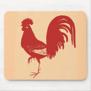 Alfombrilla De Ratón Rooster Rojo