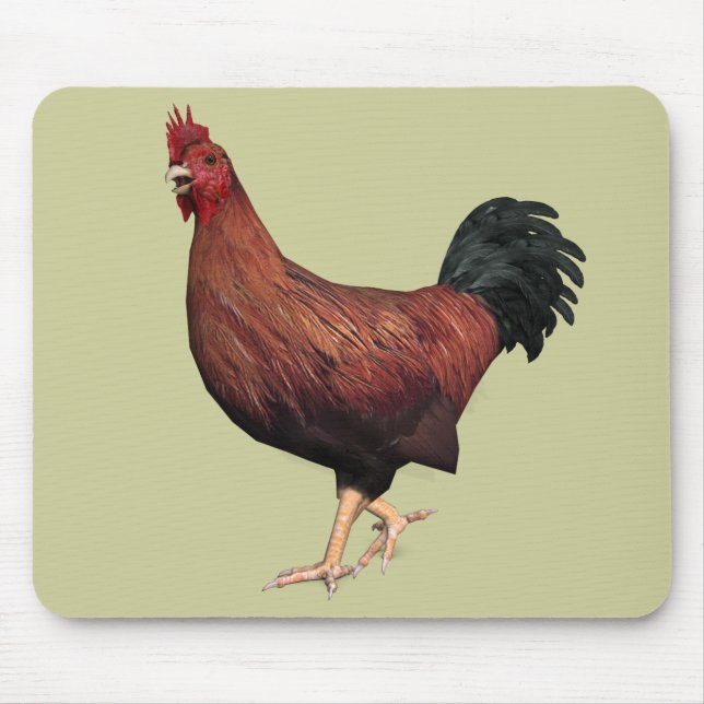 Alfombrilla De Ratón Rooster Rojo (Frente)
