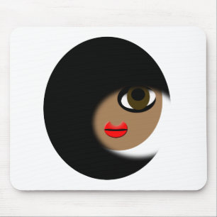 Alfombrilla De Ratón ¡Ropa afroamericana del chica!