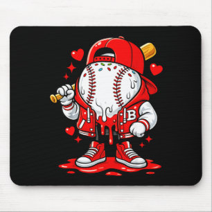 Alfombrilla De Ratón Ropa de helado de goteo de béisbol joven muchacho 