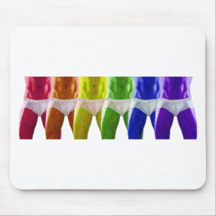 Alfombrilla De Ratón Ropa interior arcoiris masculina