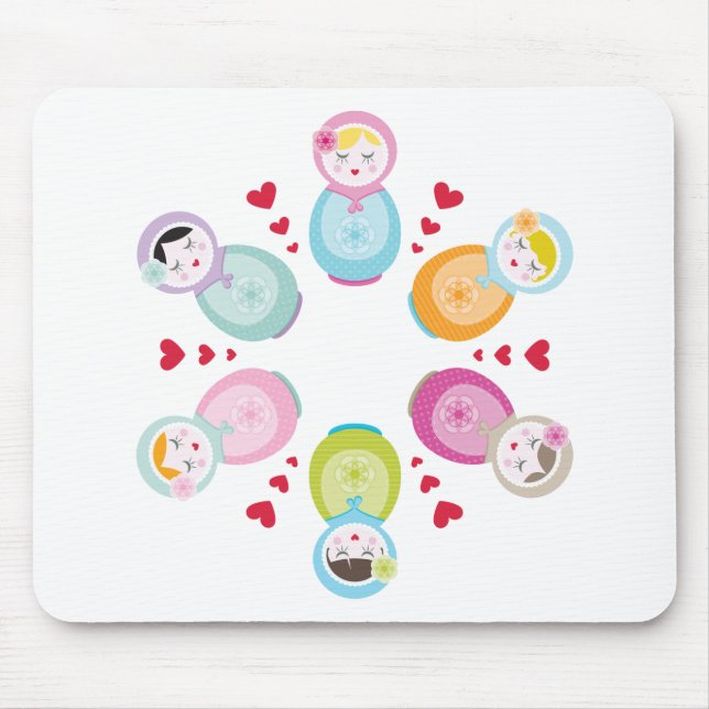 Alfombrilla De Ratón ROPA :: muñecas babushka - mandala (Frente)