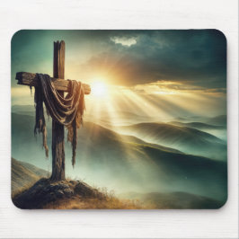 Alfombrilla De Ratón Ropa tetada en una cruz empapada