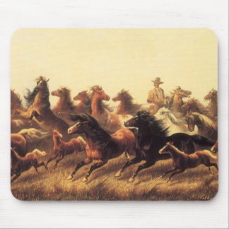 Alfombrilla De Ratón Ropando caballos salvajes por James Walker