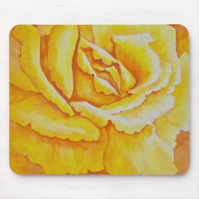 Alfombrilla De Ratón Rosa amarillo (Frente)
