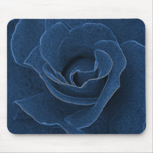 Alfombrilla De Ratón Rosa azul de terciopelo