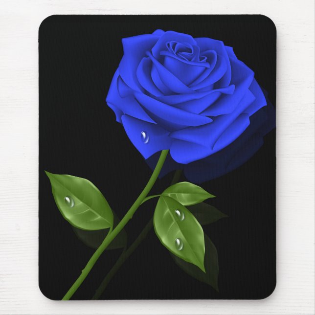 Alfombrilla De Ratón Rosa azul elegante (Frente)