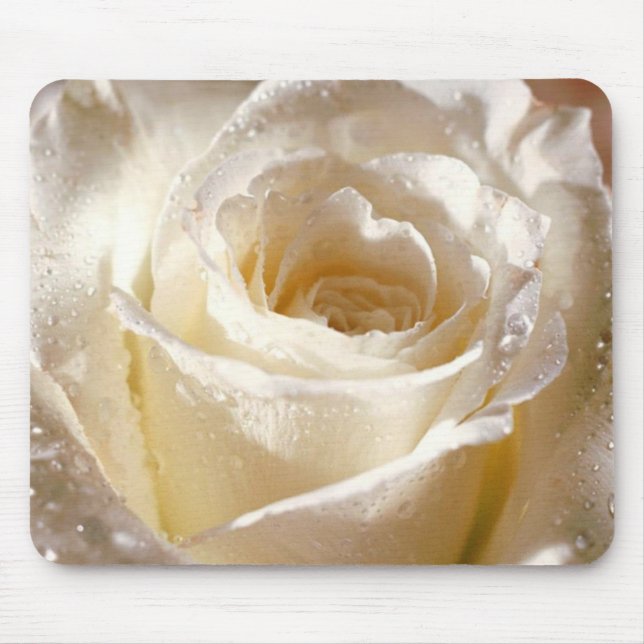 Alfombrilla De Ratón Rosa blanco Mousepad (Frente)