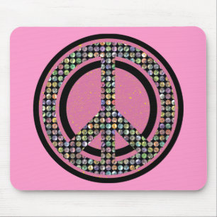 ALFOMBRILLA DE RATÓN ROSA CON LENTEJUELAS DE LA PAZ