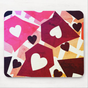 Alfombrilla De Ratón Rosa, Corazones, Patrón