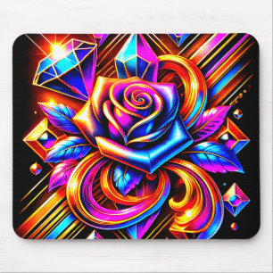 Alfombrilla De Ratón Rosa de arte