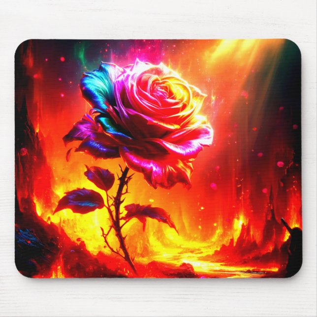 Alfombrilla De Ratón Rosa de arte (Frente)