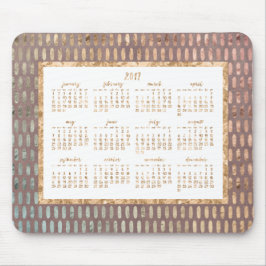 Alfombrilla De Ratón Rosa de las pastillas de ratón del calendario Gold