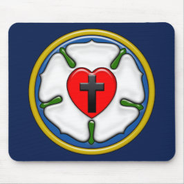 Alfombrilla De Ratón Rosa de Lutero con relieve